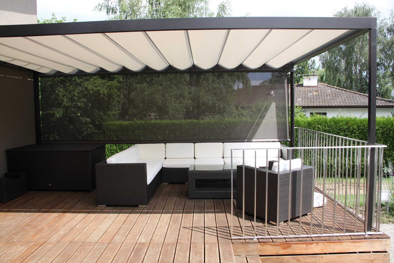 Sun shade for the large deck Living in Switzerland