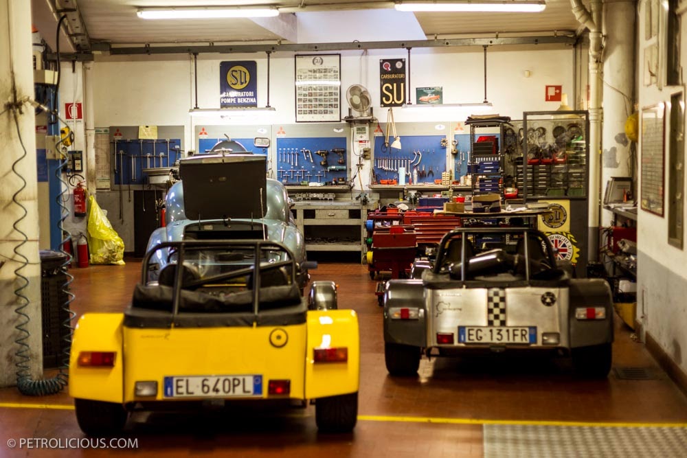 Just A Car Guy In the heart of Milan there is a British car repair