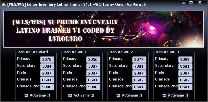 Wolfteam Editor inventary Latino Trainer V1.1 – Wolfteam Envanter Trainer Botu indir