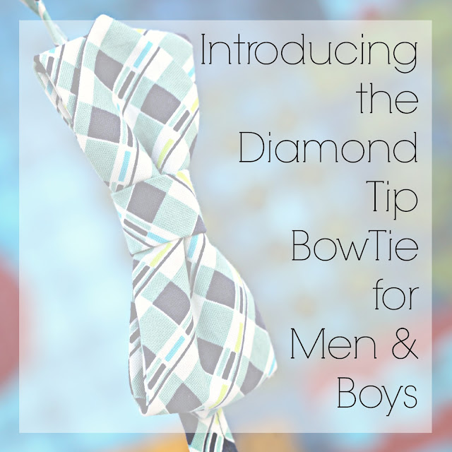 Stylish diamond tip cotton bow and neck tie for men and boys