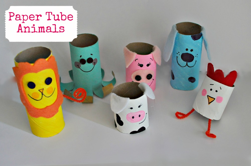Just be happy!: Paper Tube Animals