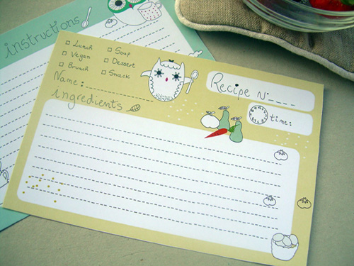 Owl Printable Recipe Cards | joy of giving free owl recipe card Owl Printable Recipe Cards | joy of giving free owl recipe card