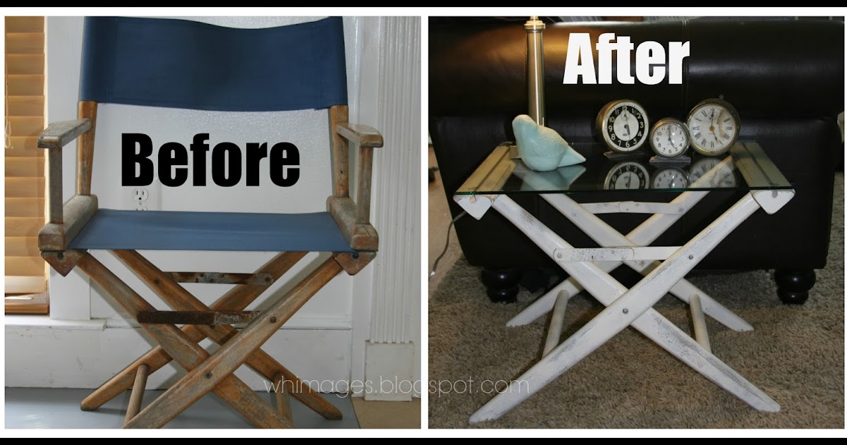WHIMAGES Directors Chair To Side Table DIY
