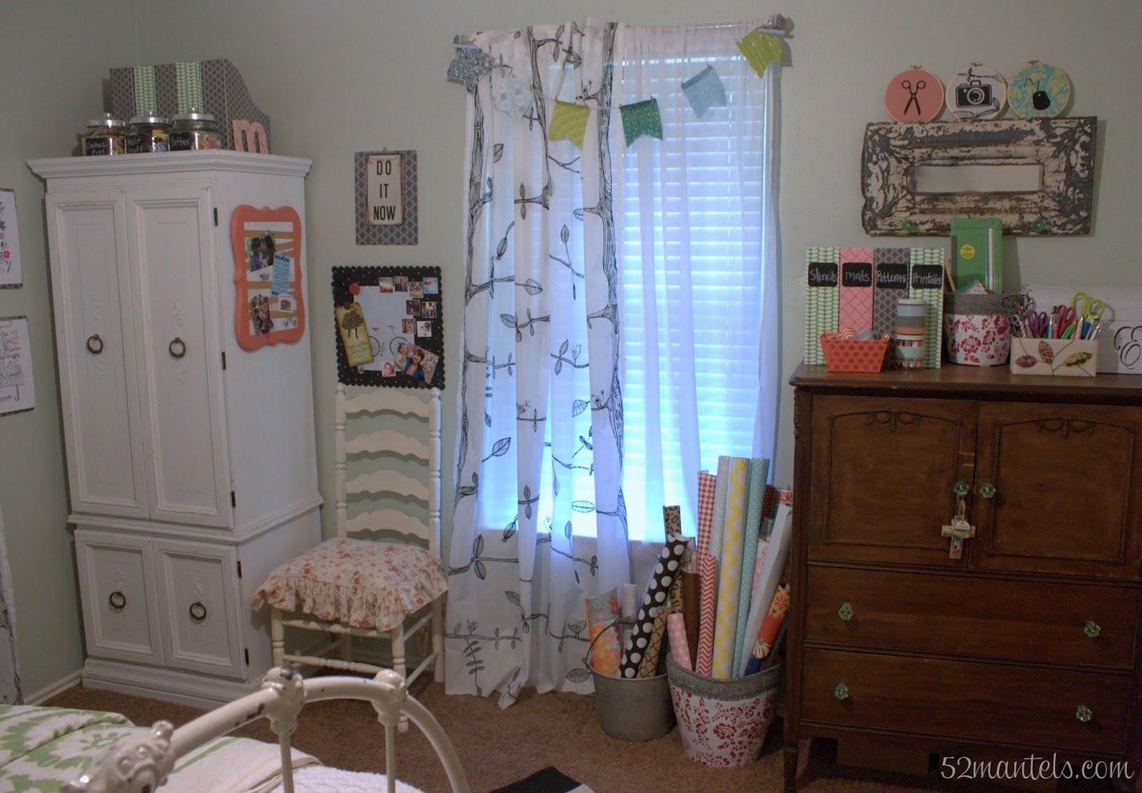 52 Mantels Combined Craft Room & Guest Room