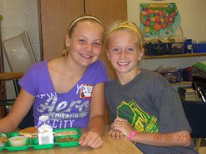 Brynlee and Quinley have lunch with Mrs. Hovest for Brynlee's Birthday.