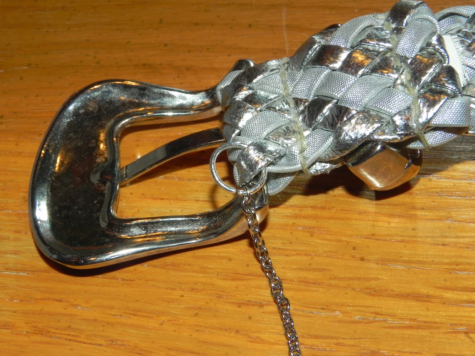 Smart n Snazzy DIY Guess Inspired Chain Accent Metallic Belt