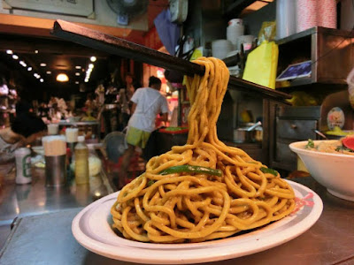 Fried Noodle Restaurant at Keelung Night Market Taiwan