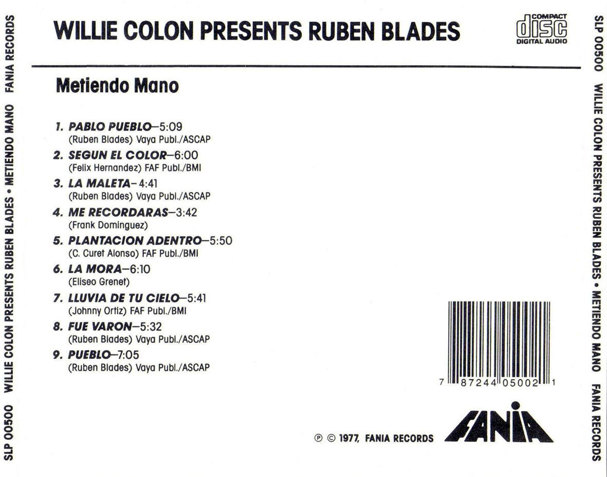 Metiendo Mano! - Willie Coln, Rubn Blades Songs