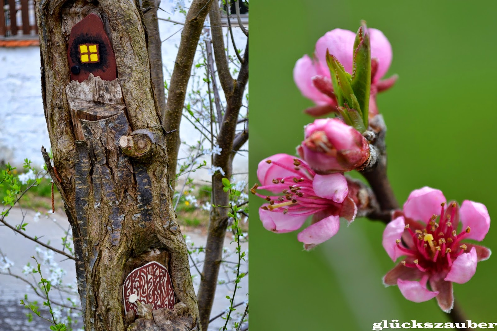 glückszauber Diy Elfengarten Elfentüren im Baumstamm