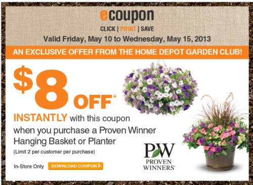 Canadian Daily Deals Home Depot Garden Club Coupons 8 Off