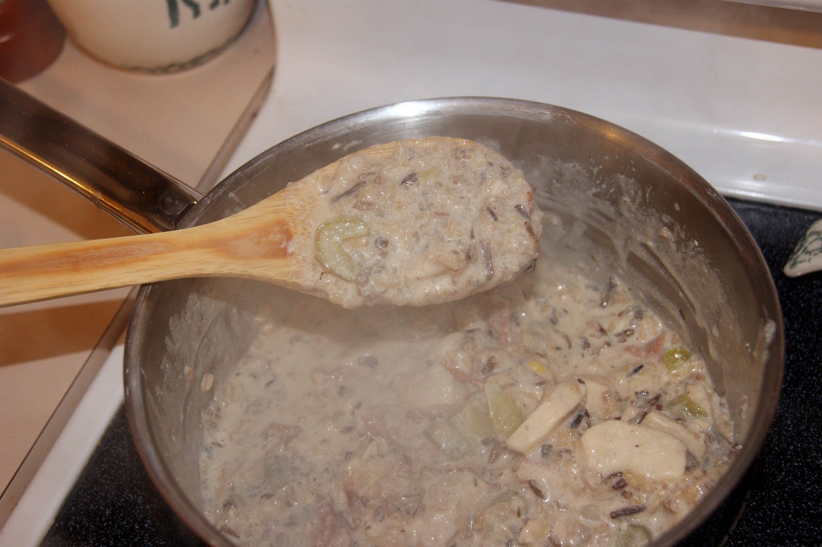 Freezer Burned Chicken and Wild Rice Soup