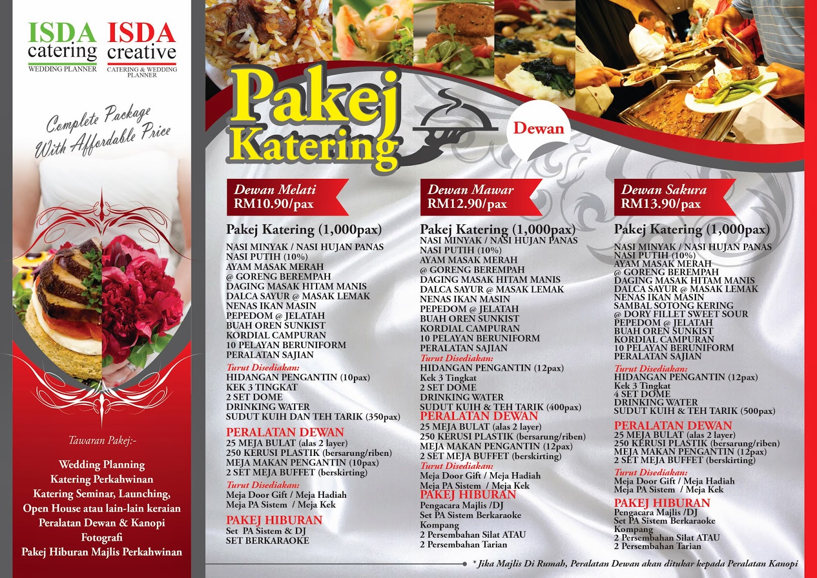 PAKEJ KATERING DAN PAKEJ LENGKAP PERKAHWINAN 2015 PAKEJ INI TELAH