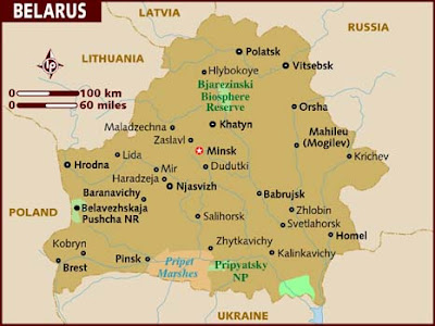 Biélorussie Carte Pays Département