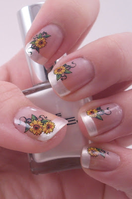 sunflower nail designs