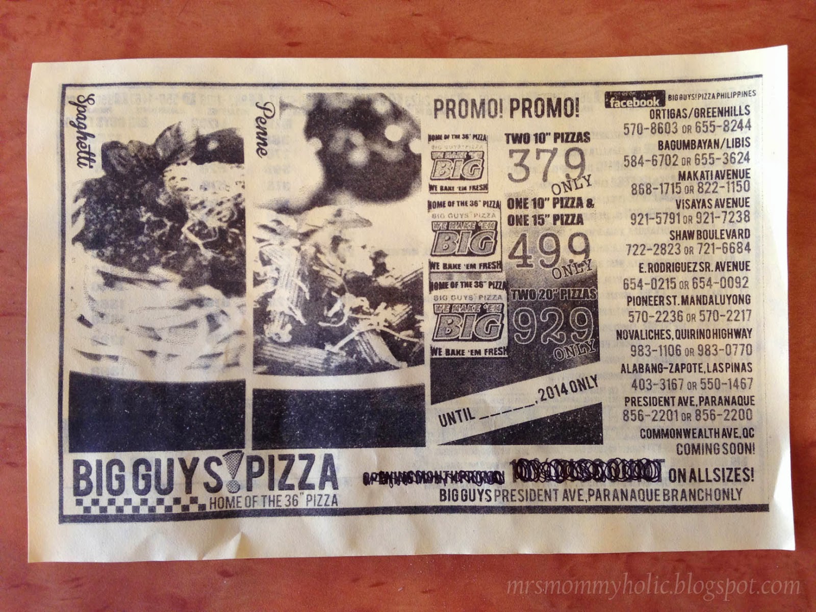 MrsMommyHolic Big Guys Pizza