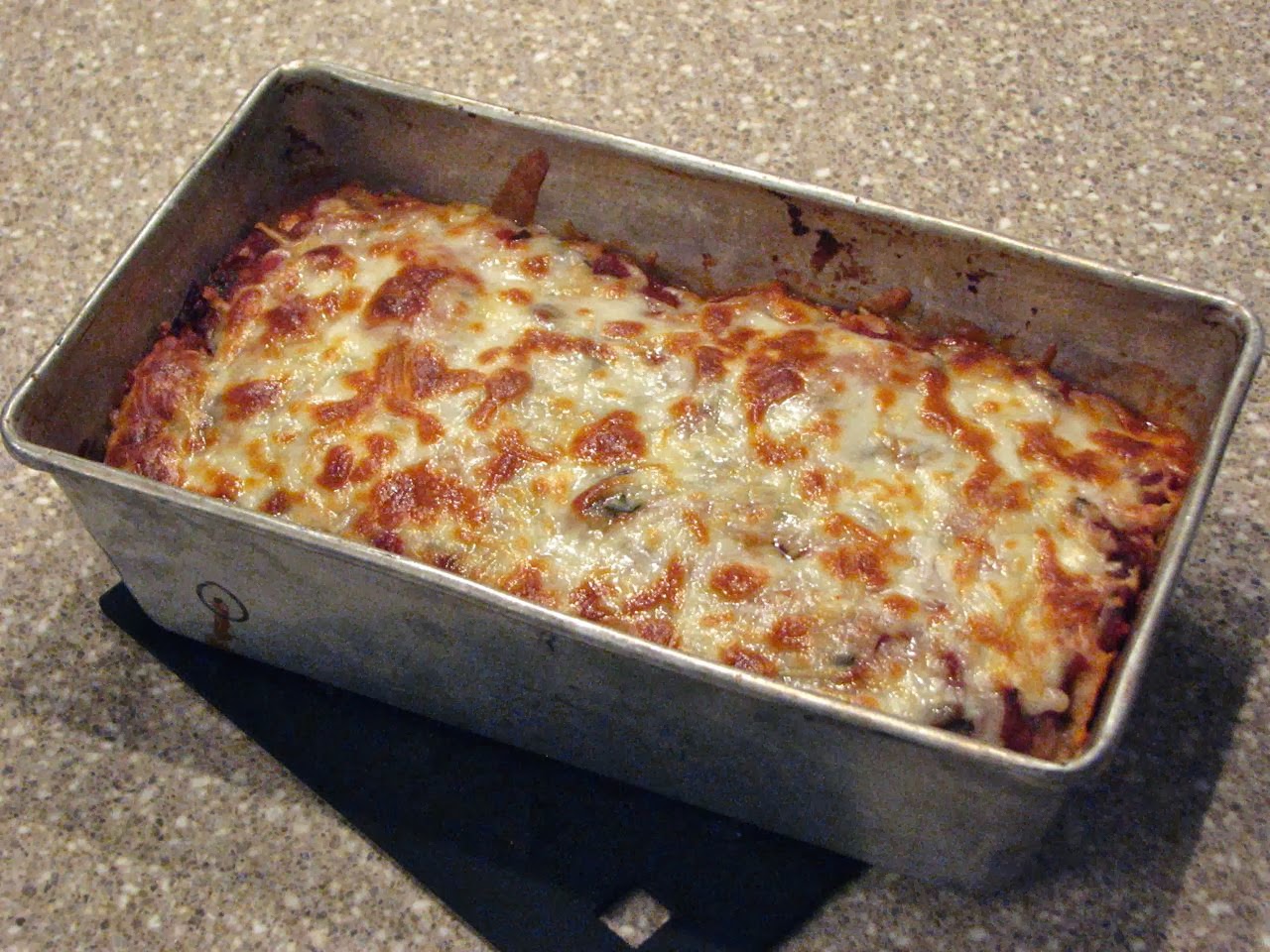 Delectably Mine Loaf Pan Lasagna