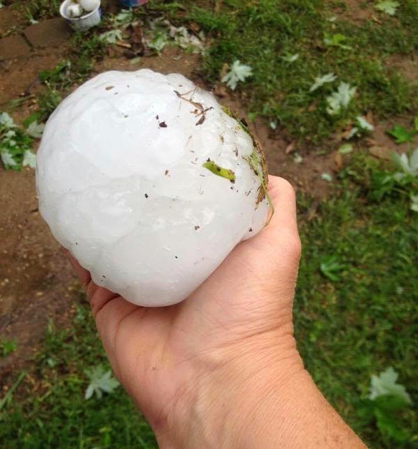 Mile wide Tornadoes in Texas; Softball size HAIL “that looked like SNOW