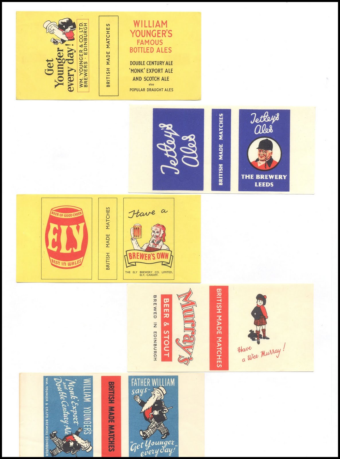 The World Of Matchboxes, Matchbooks & Matchbox Labels My Collection England Old Matchbox Labels