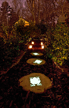 Make Your Garden Glow With Solar Lights and Glow In The Dark Paint