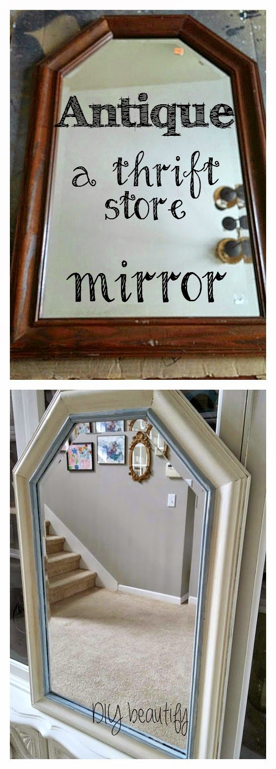 How to Antique a Mirror DIY beautify