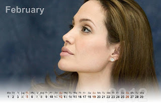 Angelina Jolie Calendar 2012 New Year 2012