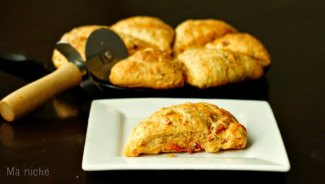 Ma Niche Sundried Tomato, Chives and Goat Cheese Scones Baking