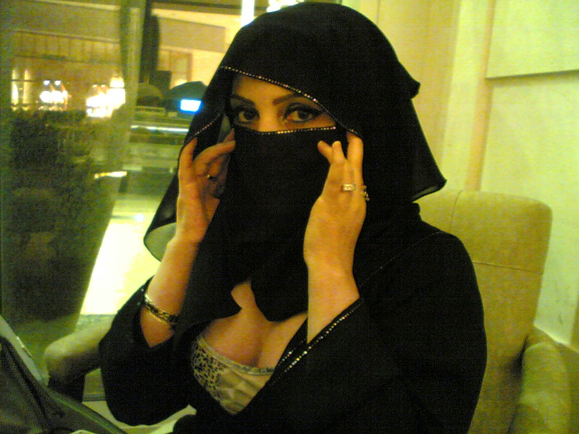 Nervous arabian maid given money