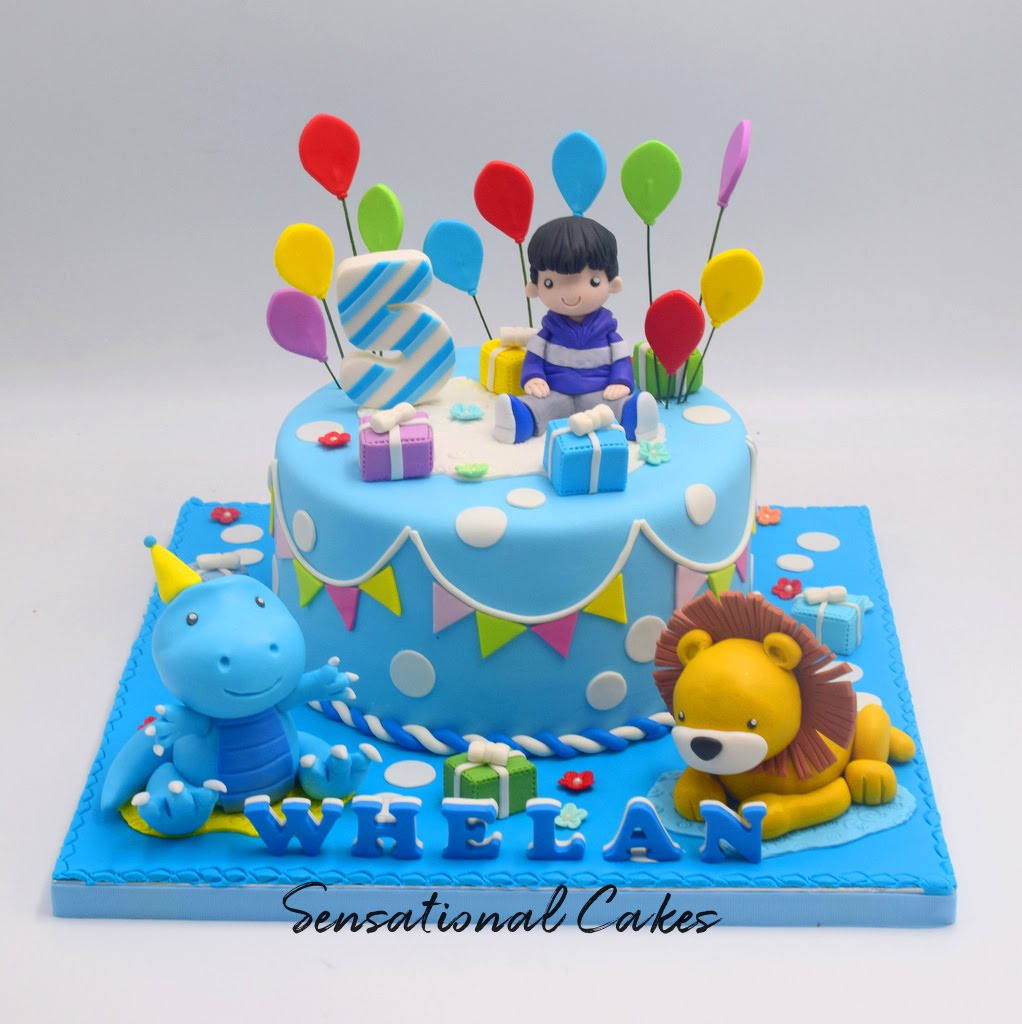 The Sensational Cakes: Children birthday boy with Lion and dino ...