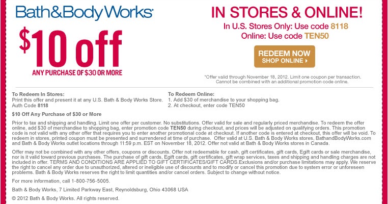 Bath and beauty coupons