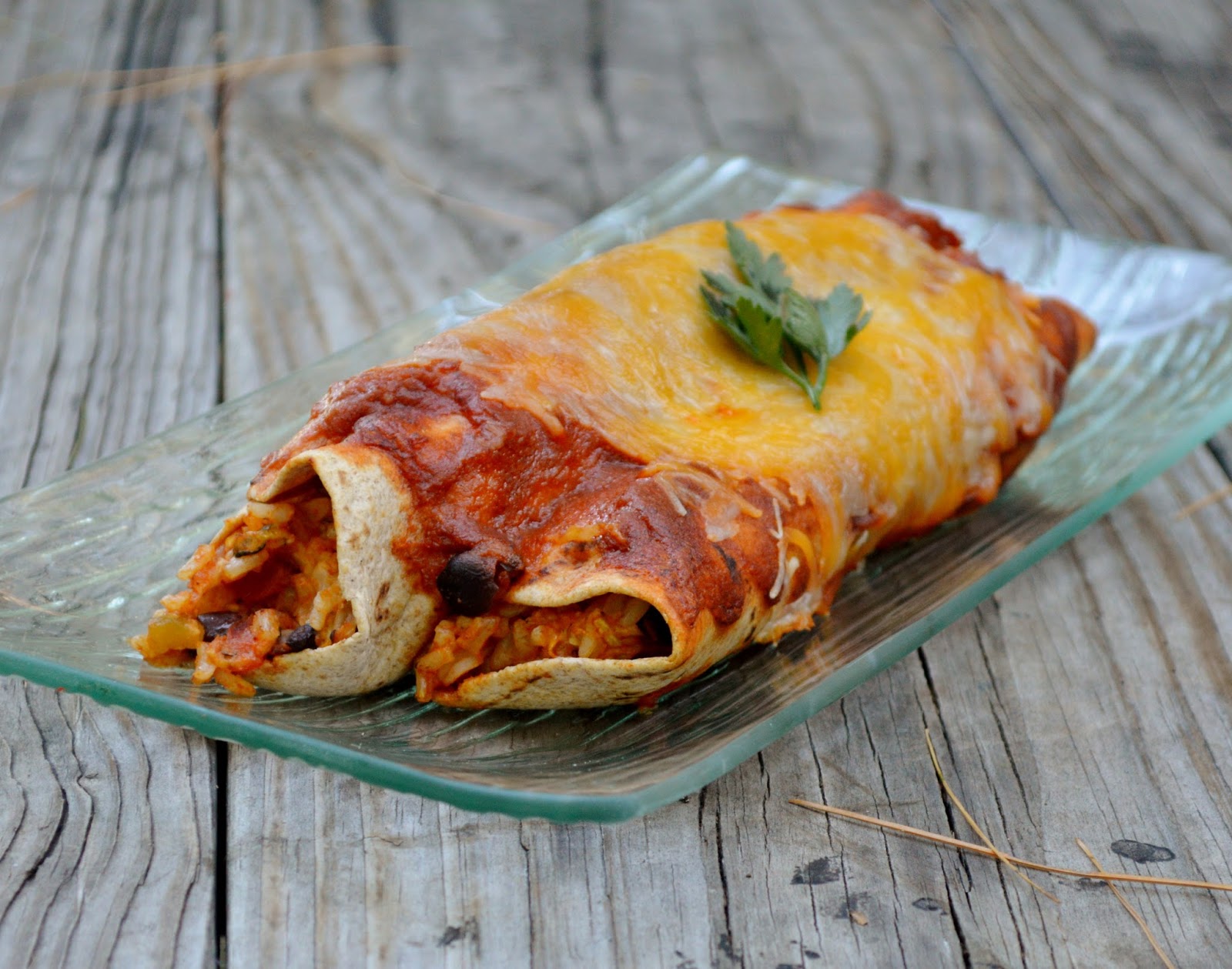 Black Bean and Rice Enchiladas