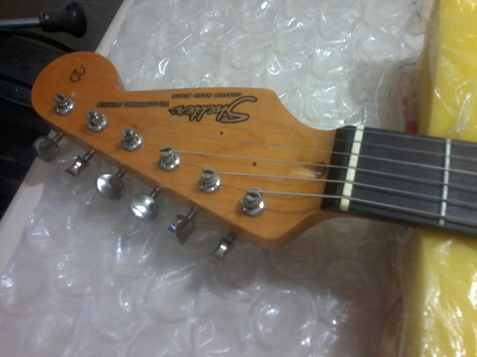 Joelson Luthier Guitarra Shelter Custom Colocação das gaivotas e