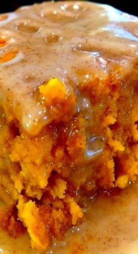 Two Ingredient Pumpkin Cake With Apple Cider Glaze Recipe Two Ingredient Pumpkin Cake With Apple Cider Glaze Recipe