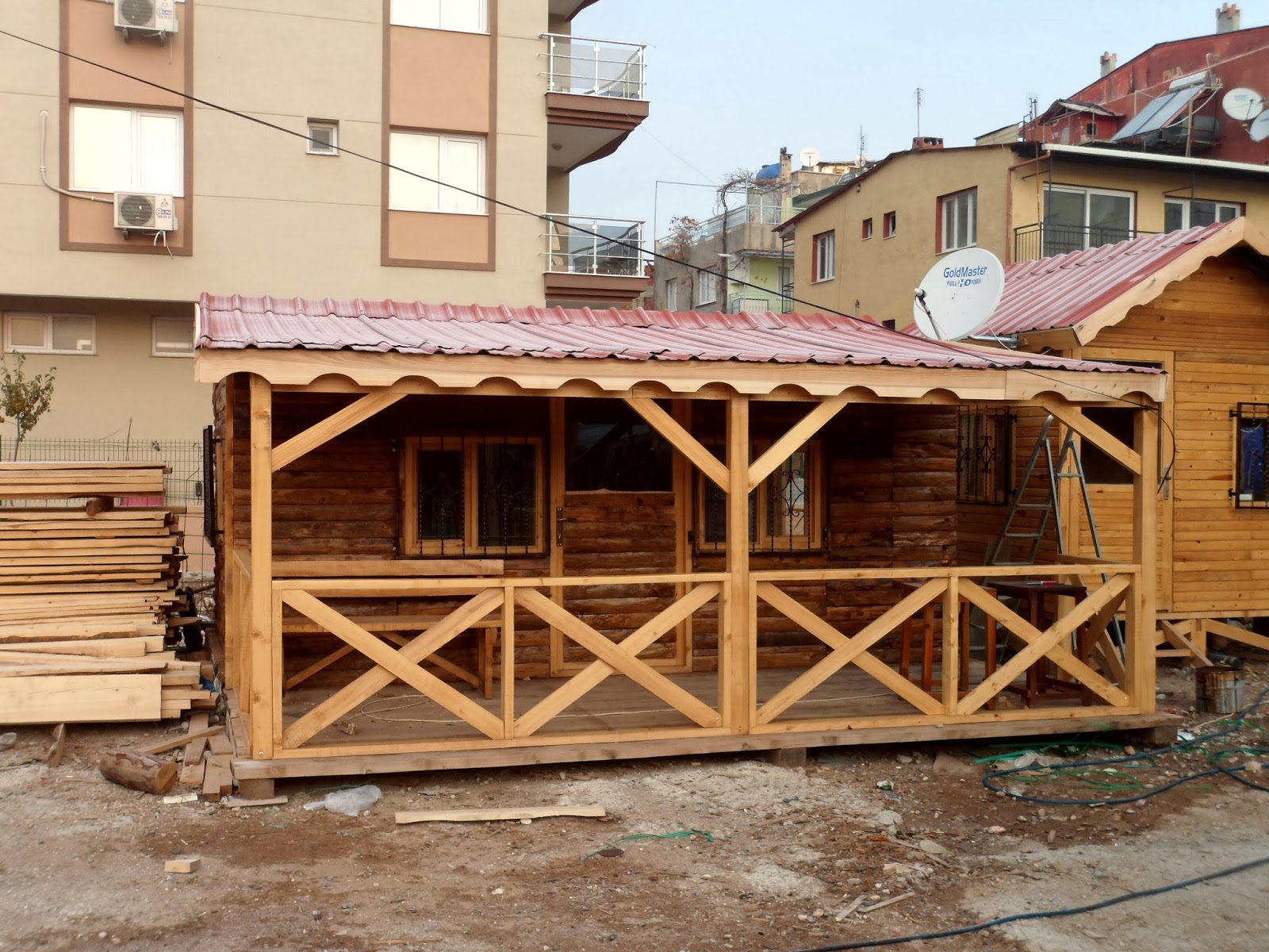 Ahşap ev 25 m2 kütük ev modeli