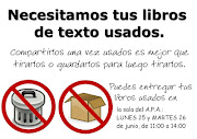 Las fechas de recogida de libros que donéis las familias son: (cartelbancolibrosapa jesuitinas)