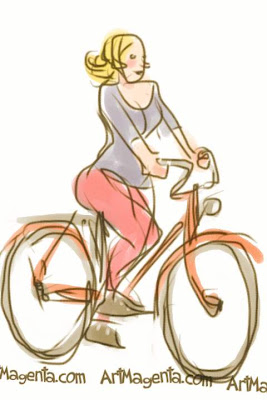 Biking is a gesture drawing by Artmagenta