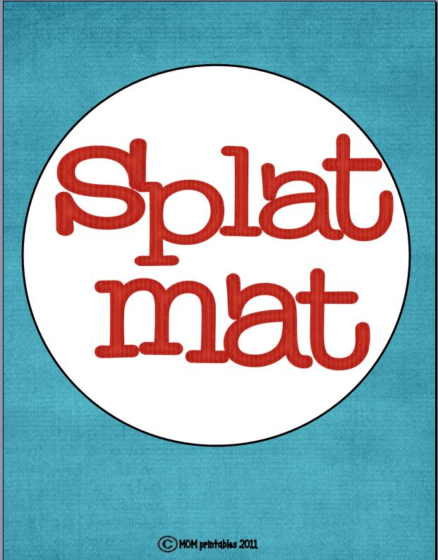 musings of me Splat Mats