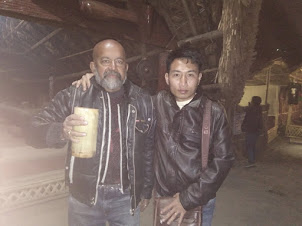 With a local fan at the Hornbill Festival at Kisama heritage village in Nagaland