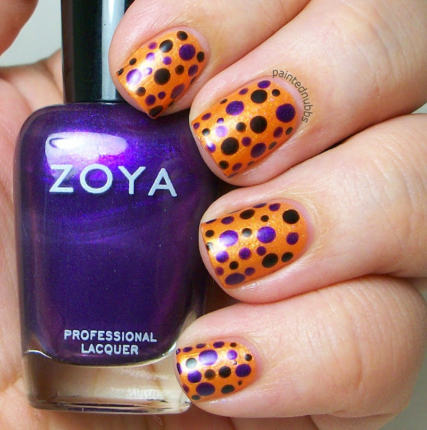 painted nubbs halloween nails