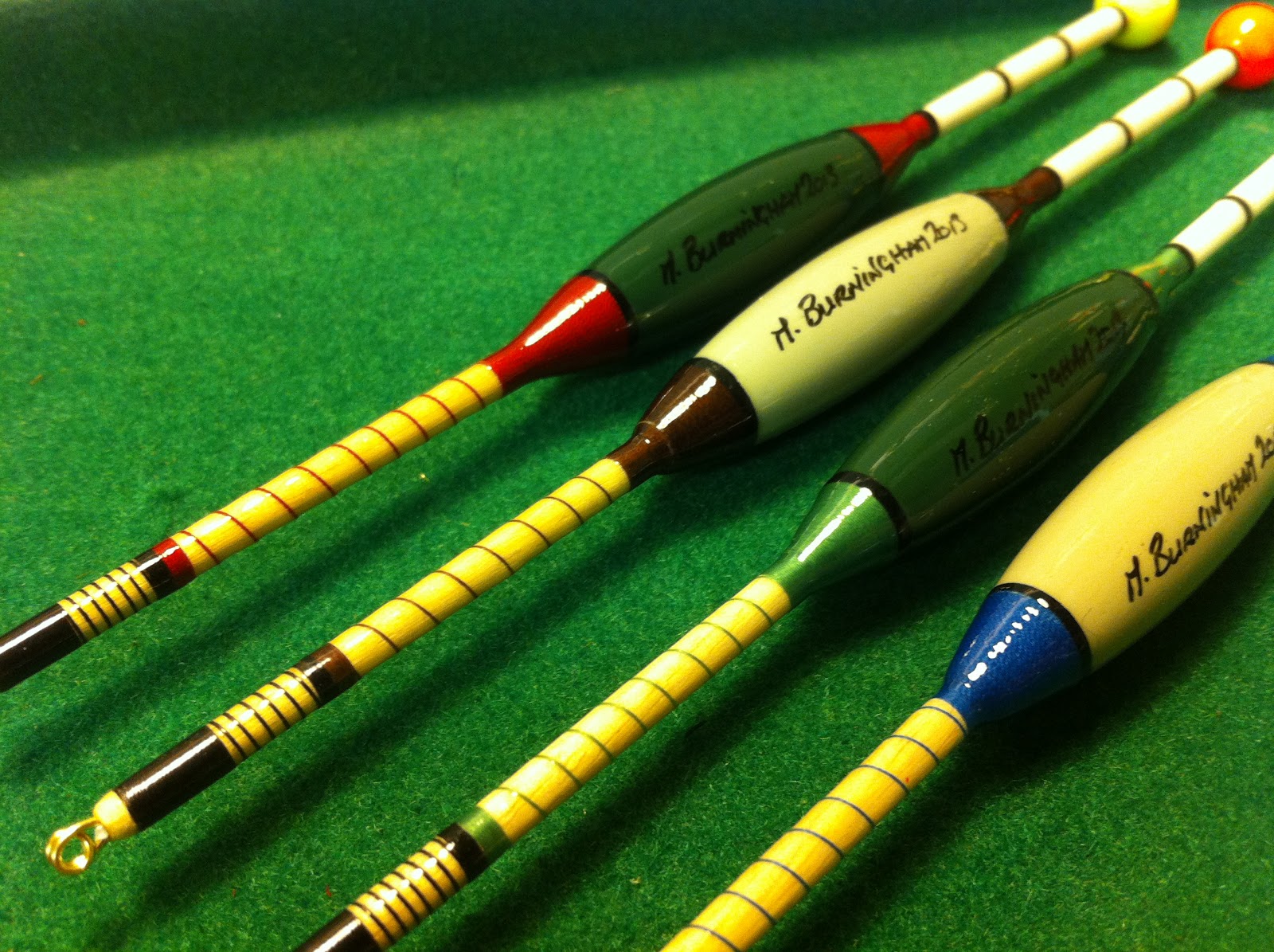 Handmade Fishing Floats by Mark Burningham. Just finished this mixed