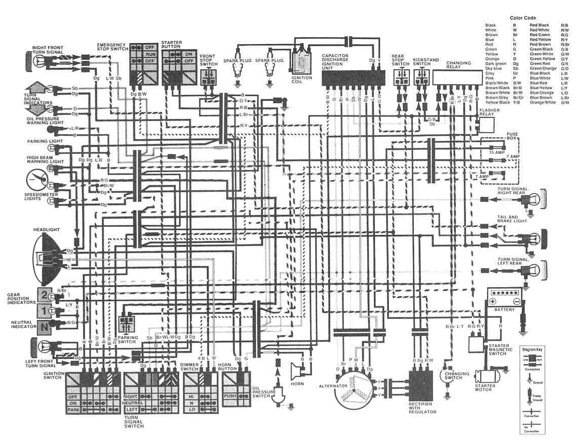 Honda Cm400a Motorcycle Complete Wiring Diagram