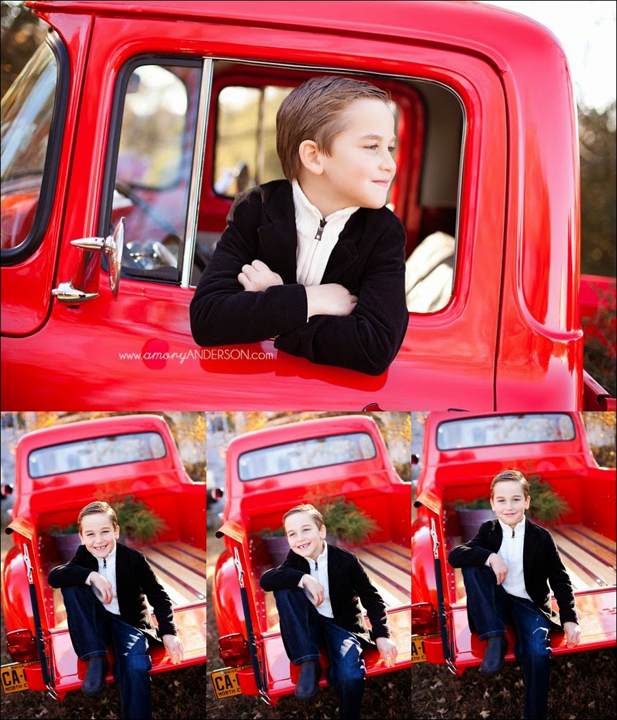 Red Truck Family Pictures Charlotte Nc Concord Amory Anderson