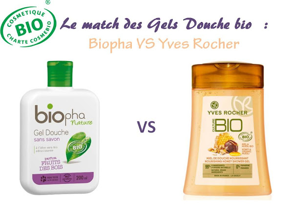 Le match des gels douche bio à petits prix : Biopha VS Yves Rocher !