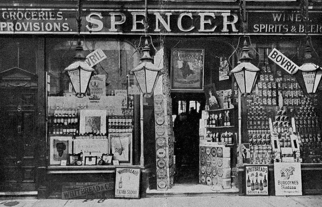 Tour Scotland Photographs Old Photograph Spencer Grocer Shop Glasgow