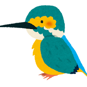 カワセミのイラスト(鳥)