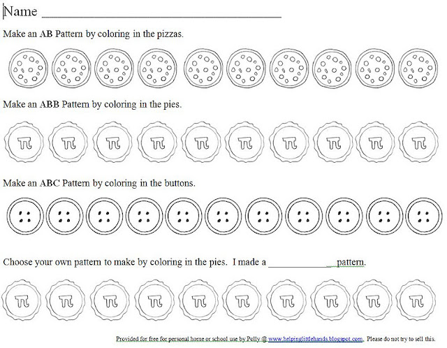 Pieces by Polly: Kindergarten Pi-Day Activities