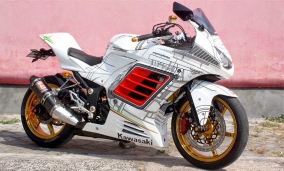 modifikasi ninja 250r konsep industrial