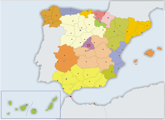MAPAS DE ESPAÑA. FÍSICOS, POLÍTICOS Y MUDOS | JUGANDO Y APRENDIENDO ...