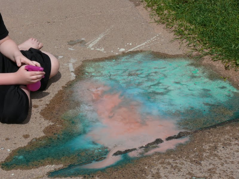 Fizzing Sidewalk Paint