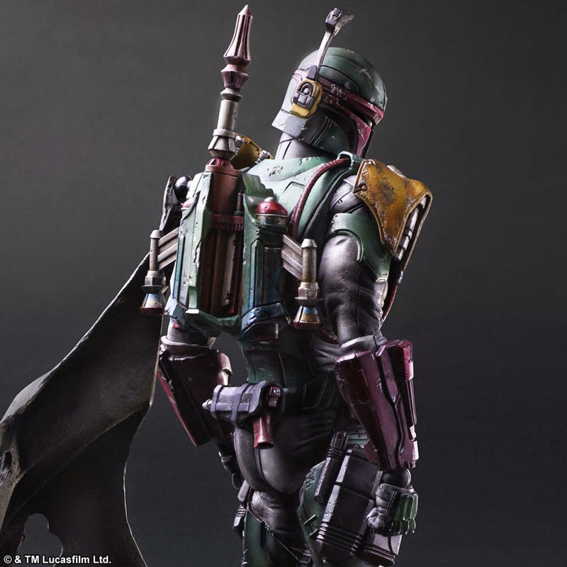 STAR WARS Play Arts Kai BOBA FETT Soldier Variant Action Figures Statue Toy 