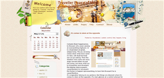 Traveller Peace of Mind Blogger Template, travel related blogger template